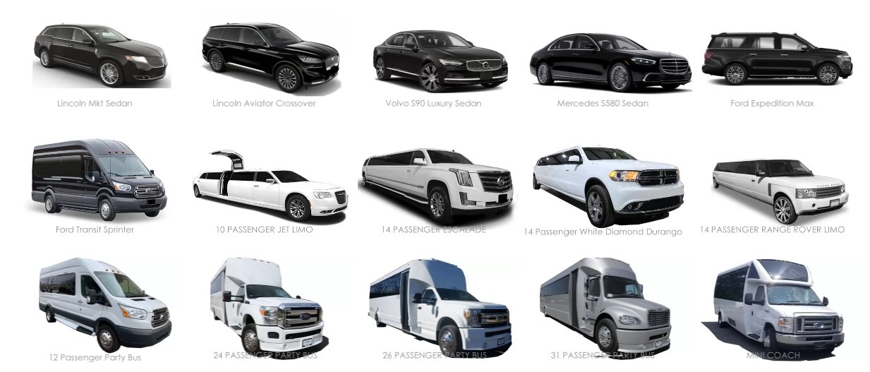 Our Fleet of Limos, Sprinters and Party buses 